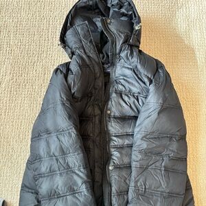 Lands' End Black Puffer Coat